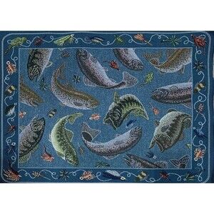 New Tapestry Panel Fish Approx. 18 1/2” x 13 1/2” Piece/Panel